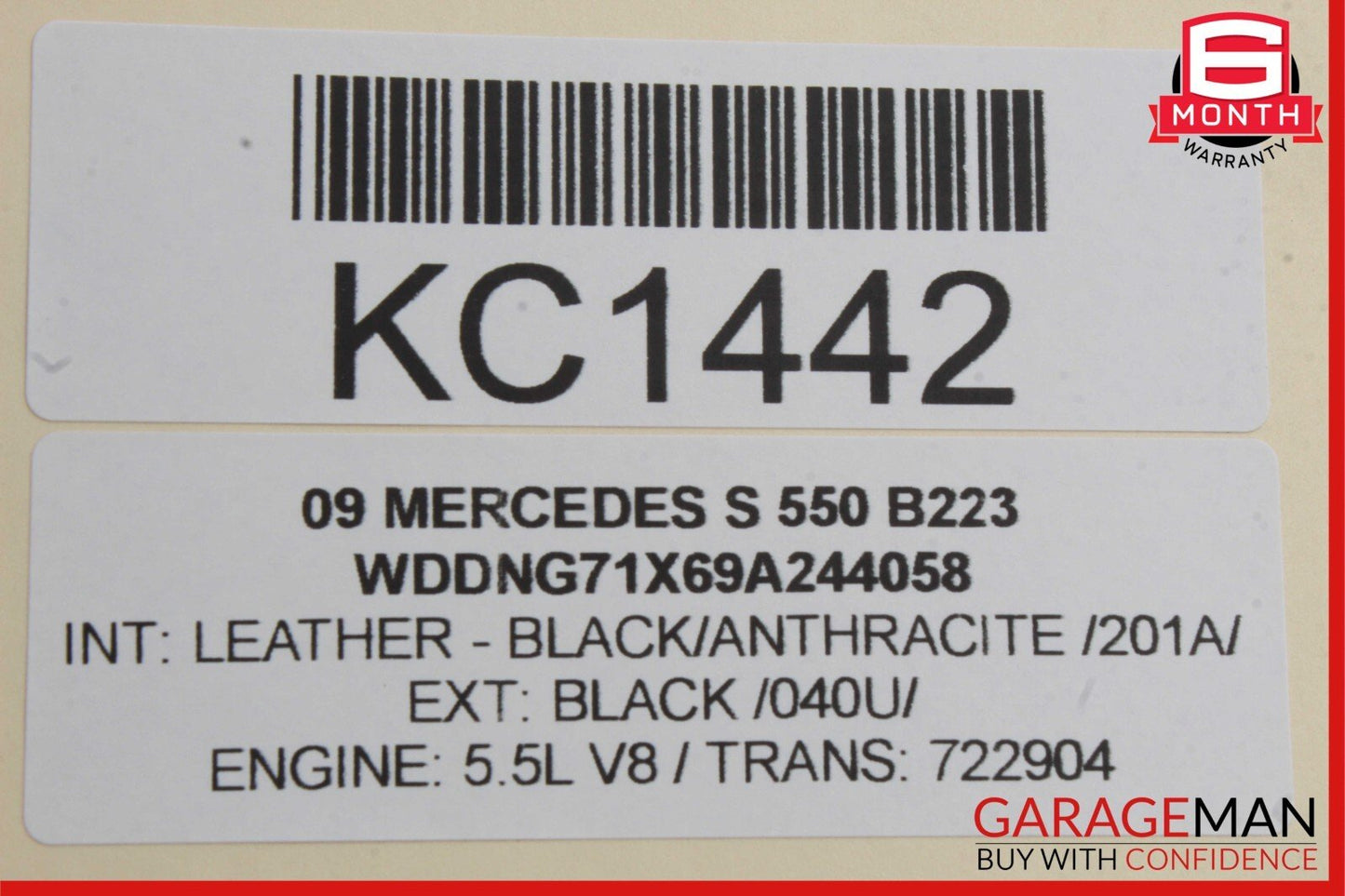 07-14 Mercedes W221 S550 Front Right Side Door Lock Latch Actuator Keyless Go