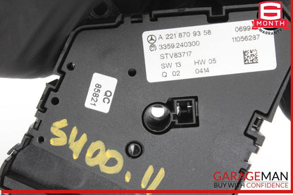 07-13 Mercedes W221 S400 Hybrid Front Right Side Seat Control Switch Set OEM