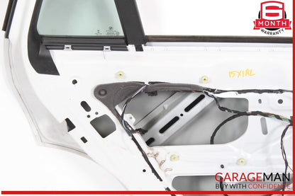 12-15 BMW X1 Rear Left Driver Side Door Shell White OEM