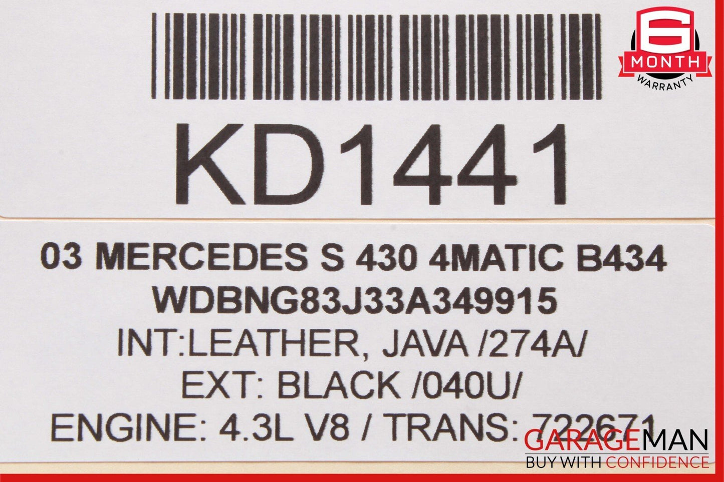 2003 Mercedes W220 S430 Operator's Owner Manual Repair Guide Book Case Assembly