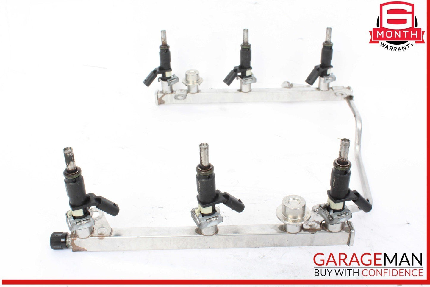 05-12 Mercedes W164 ML350 E350 SLK300 Fuel Injector Rail w/ Fuel Injectors OEM