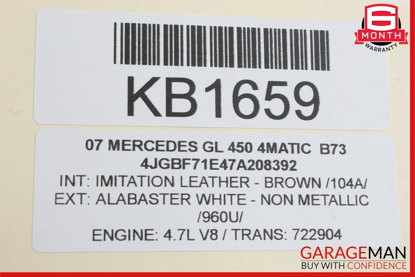 03-09 Mercedes X164 GL450 4Matic ML350 Sirius Satellite Radio Receiver OEM