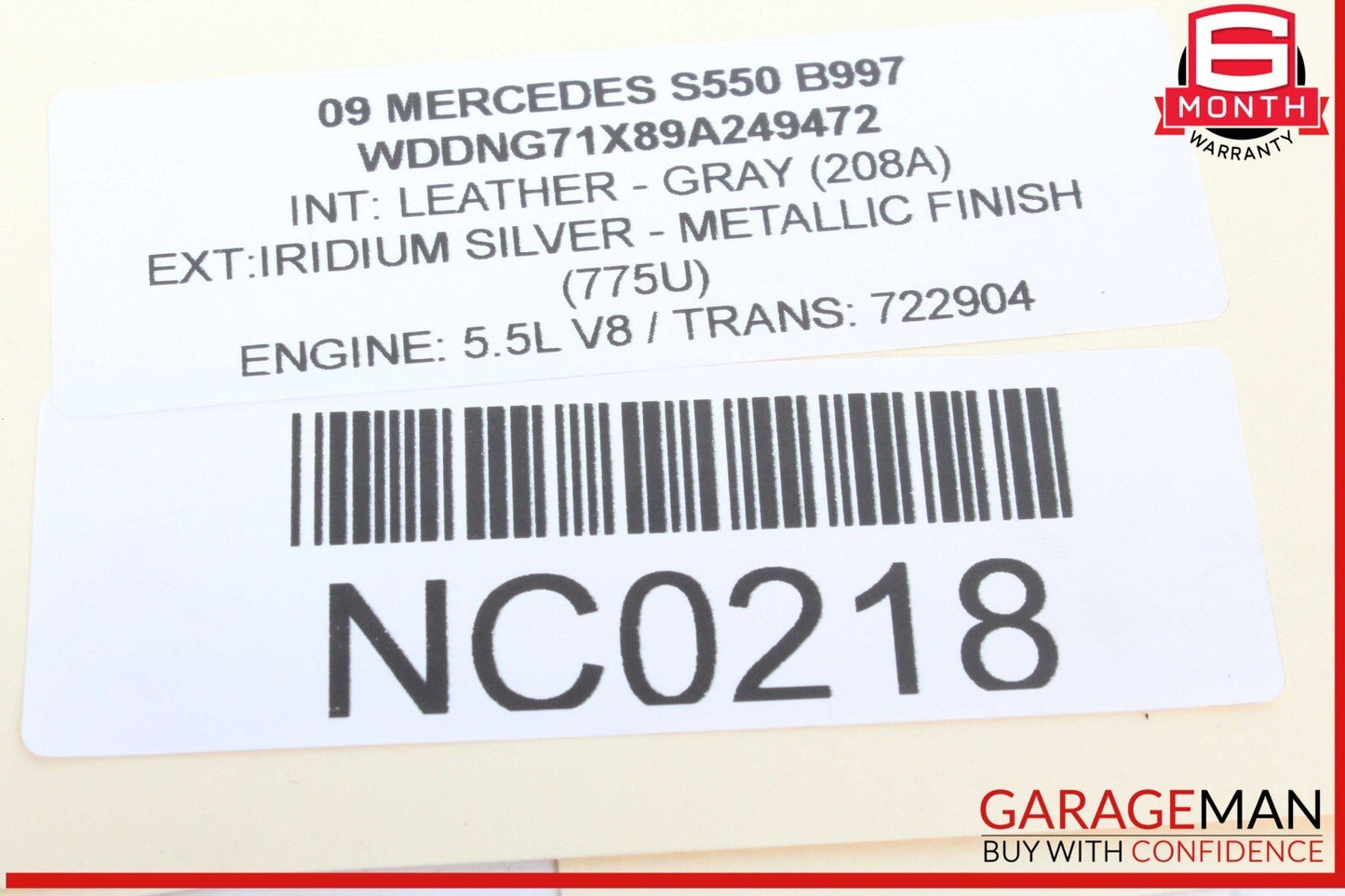 07-13 Mercedes W221 S550 Rear Center Console AC A/C Air Vent Trim 2216801639 OEM