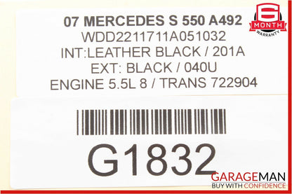 07-09 Mercedes W221 S550 Front Right Side Seat Occupancy Weight Sensor Module