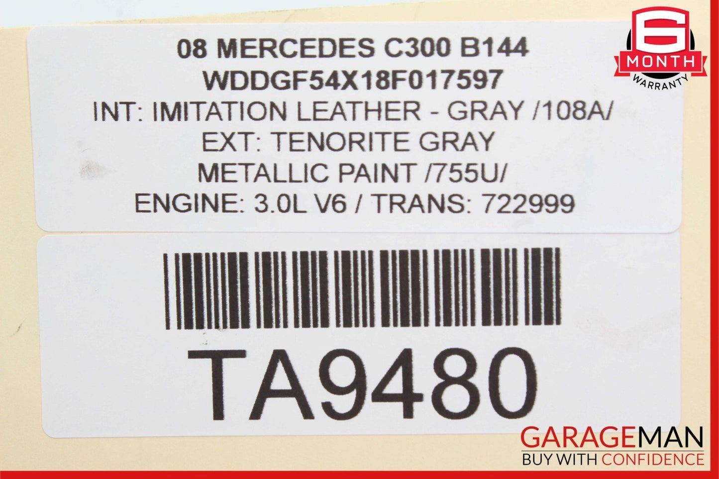 Mercedes C300 GL550 E350 Front Left Side Engine Timing Chain Cover Plate