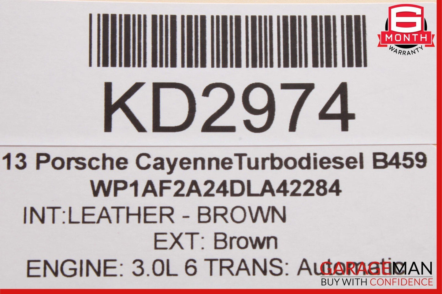11-18 Porsche Cayenne 958 S Steering Column Dash Trim Cover Panel Brown OEM