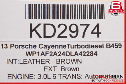 11-18 Porsche Cayenne 958 S Steering Column Dash Trim Cover Panel Brown OEM