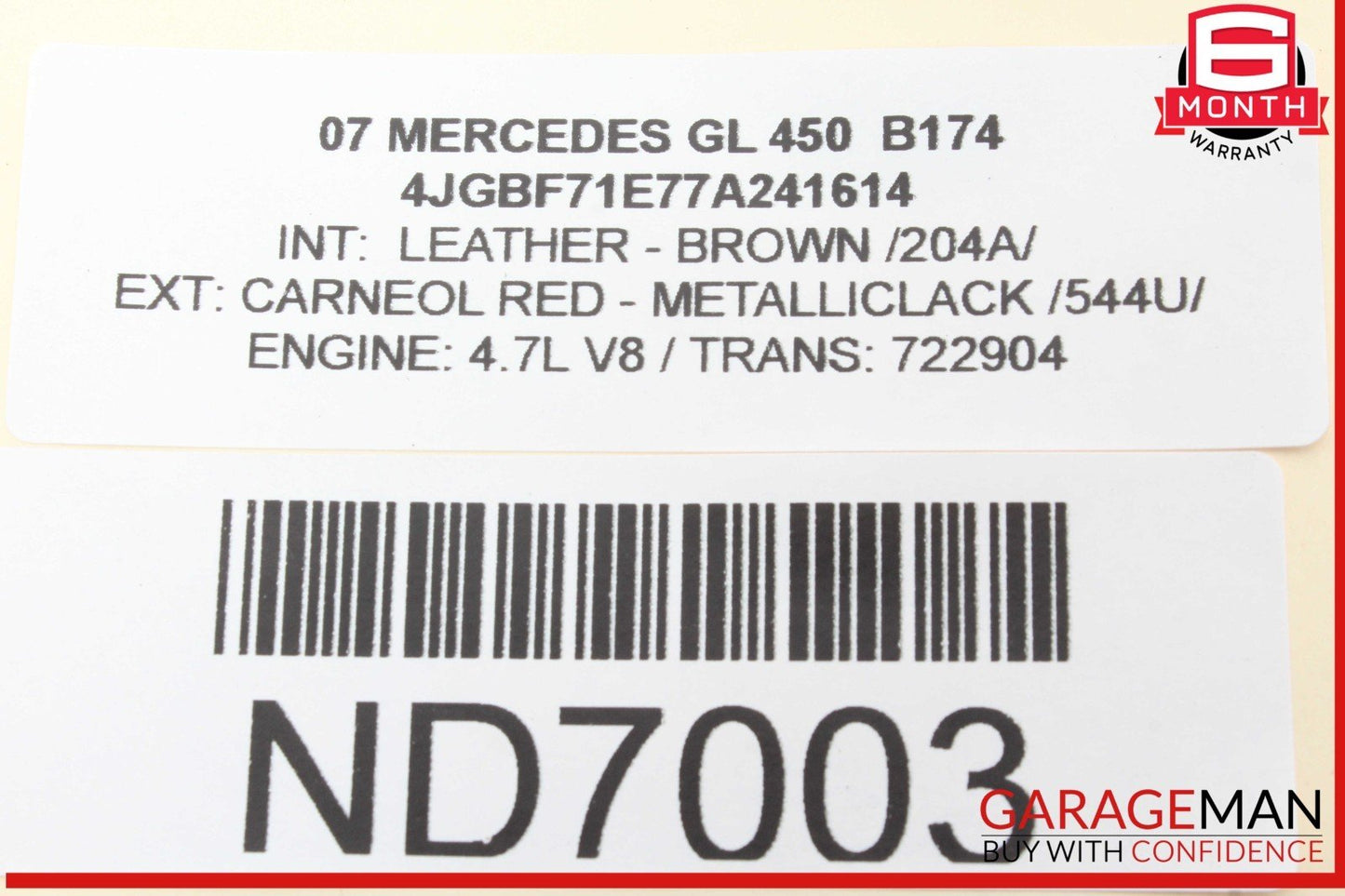 03-12 Mercedes X164 GL450 GL550 Front Left Side Seat Control Module Unit OEM