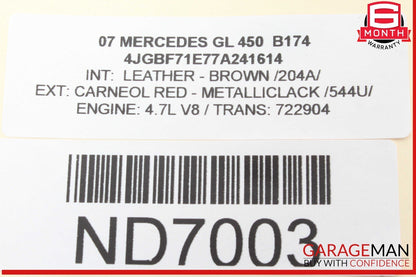03-12 Mercedes X164 GL450 GL550 Front Left Side Seat Control Module Unit OEM