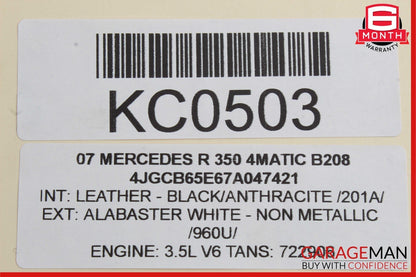 06-09 Mercedes W251 R350 4MATIC Front Right Side Seat Belt Retractor Assembly