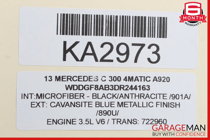 08-14 Mercedes W204 C300 4MATIC Rear Left Side Door Lock Latch Actuator OEM