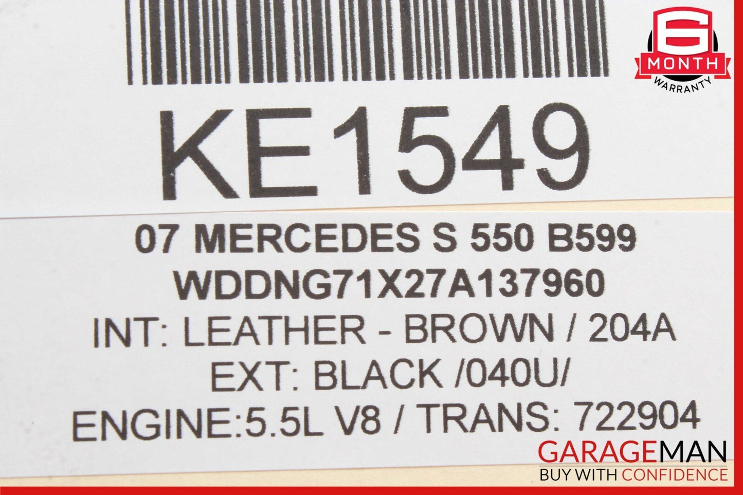 07-14 Mercedes W221 S550 CL550 CL600 RWD Front Right Side Lower Control Arm