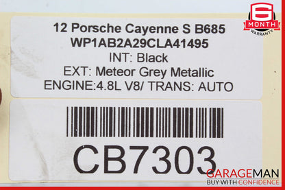 11-17 Porsche Cayenne 958 Left Engine Coil Cover Trim Panel 7PP103907 OEM