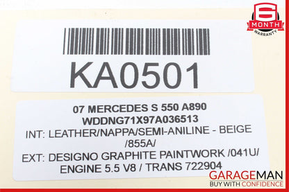 07-14 Mercedes S350 S550 CL65 AMG Front Left Keyless Go Door Lock Latch Actuator