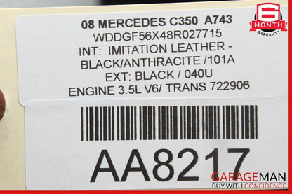 08-11 Mercedes W204 C350 C63 AMG Floor Gear Selector Shifter 2042673724 OEM