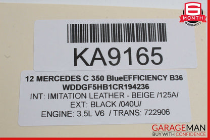 08-14 Mercedes W204 C350 C250 Front Left Side Tweeter Speaker Cover Black OEM
