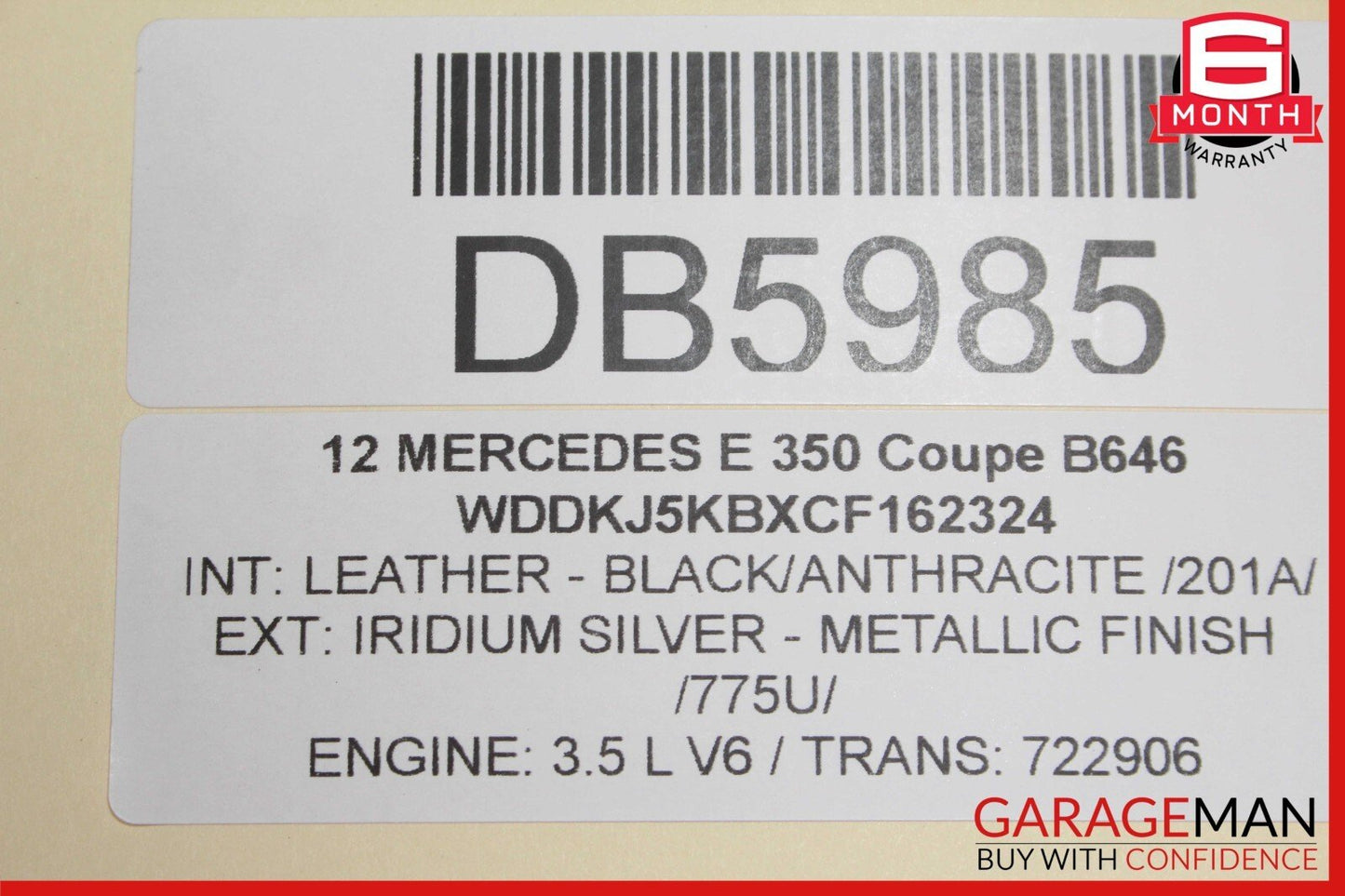 10-16 Mercedes W212 E350 E400 Front Right Side Top Upper Seat Cushion OEM