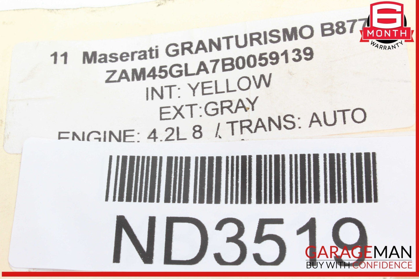 08-14 Maserati GranTurismo M145 Front Right Side Seat Airbag Air Bag OEM