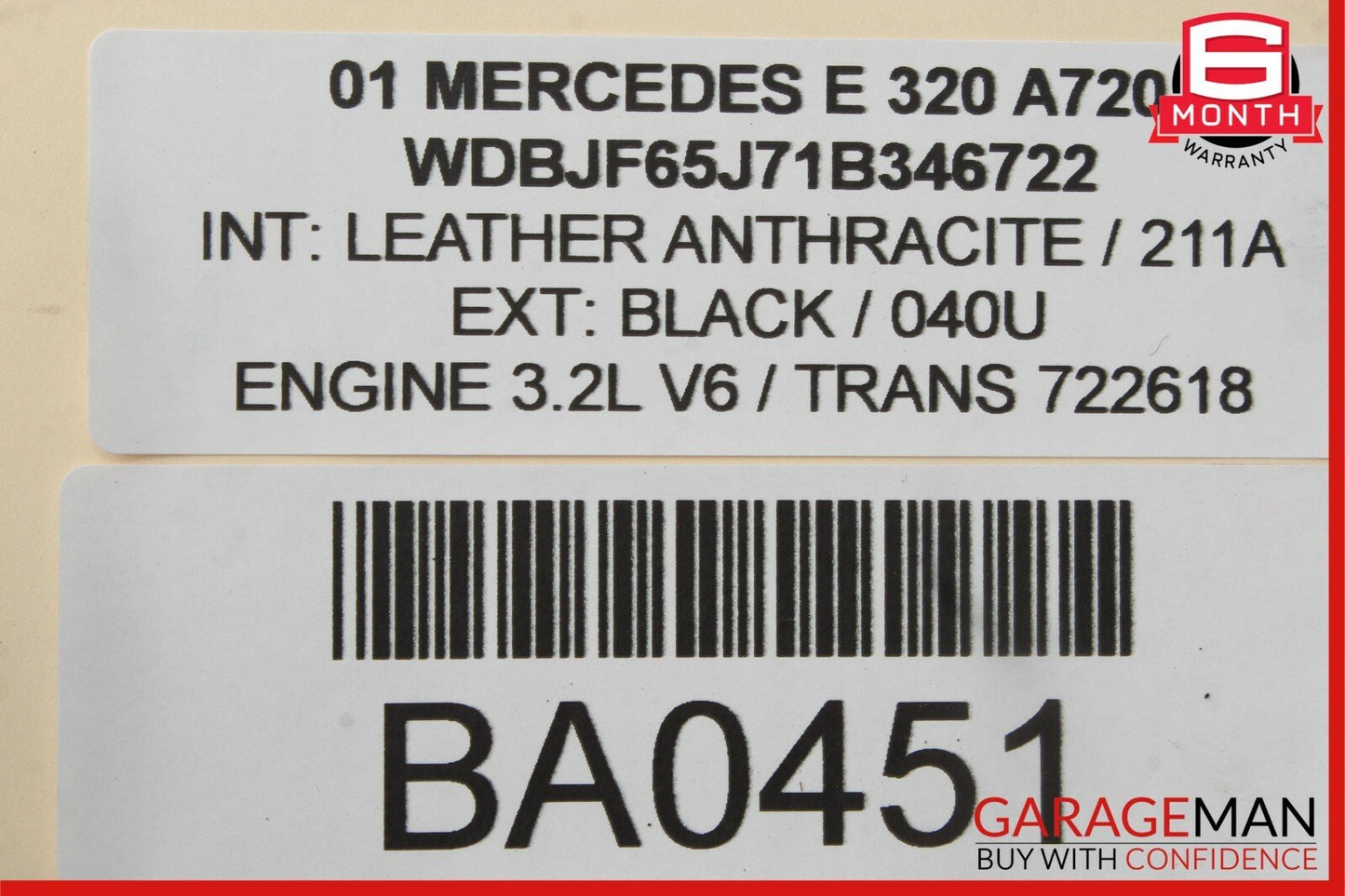 97-03 Mercedes W208 CLK320 SLK230 Front Right Side Fog Light Foglight Lamp