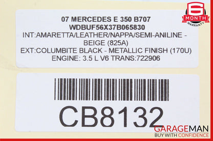 05-13 Mercedes W211 E350 Front Left Side Engine Timing Chain Cover Plate OEM