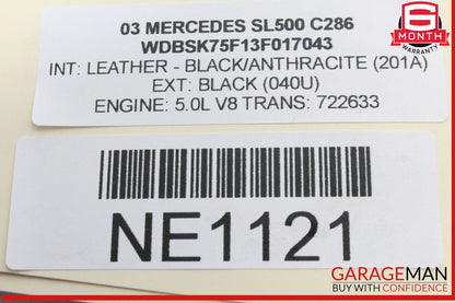 03-06 Mercedes R230 SL500 SL600 Rear Left Hydraulic Shock Strut Absorber OEM