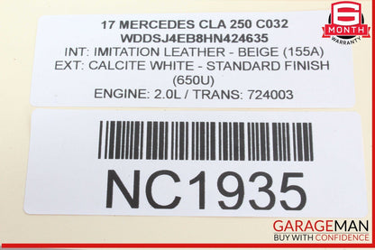 14-19 Mercedes W117 CLA250 CLA200 Rear Trunk Deck Lid Panel Trim Cover OEM