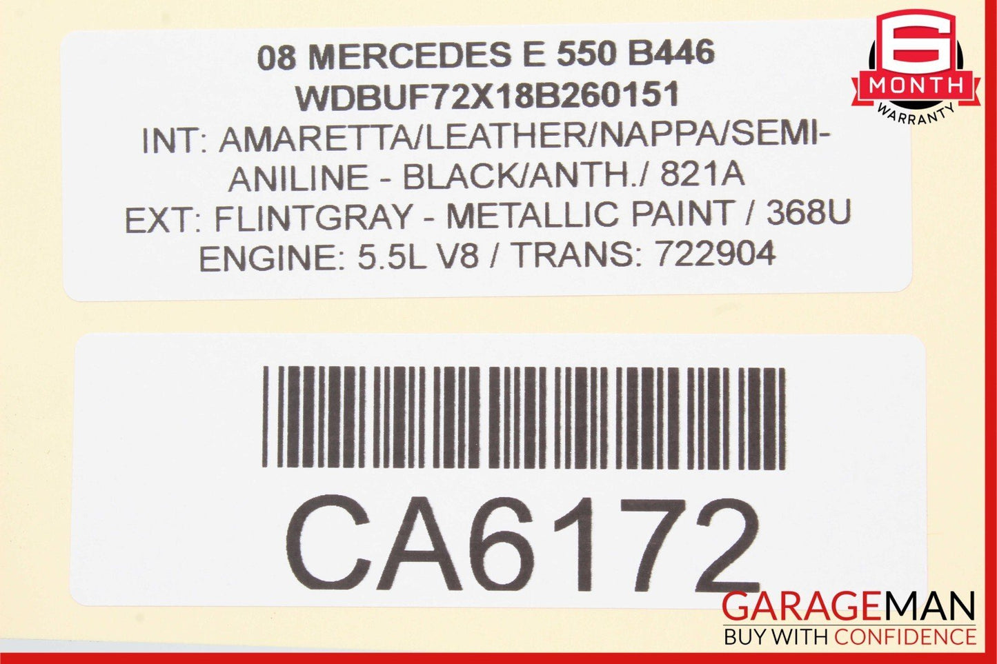 03-09 Mercedes W211 E320 E550 E63 AMG Rear Left Door Window Regulator Motor Unit