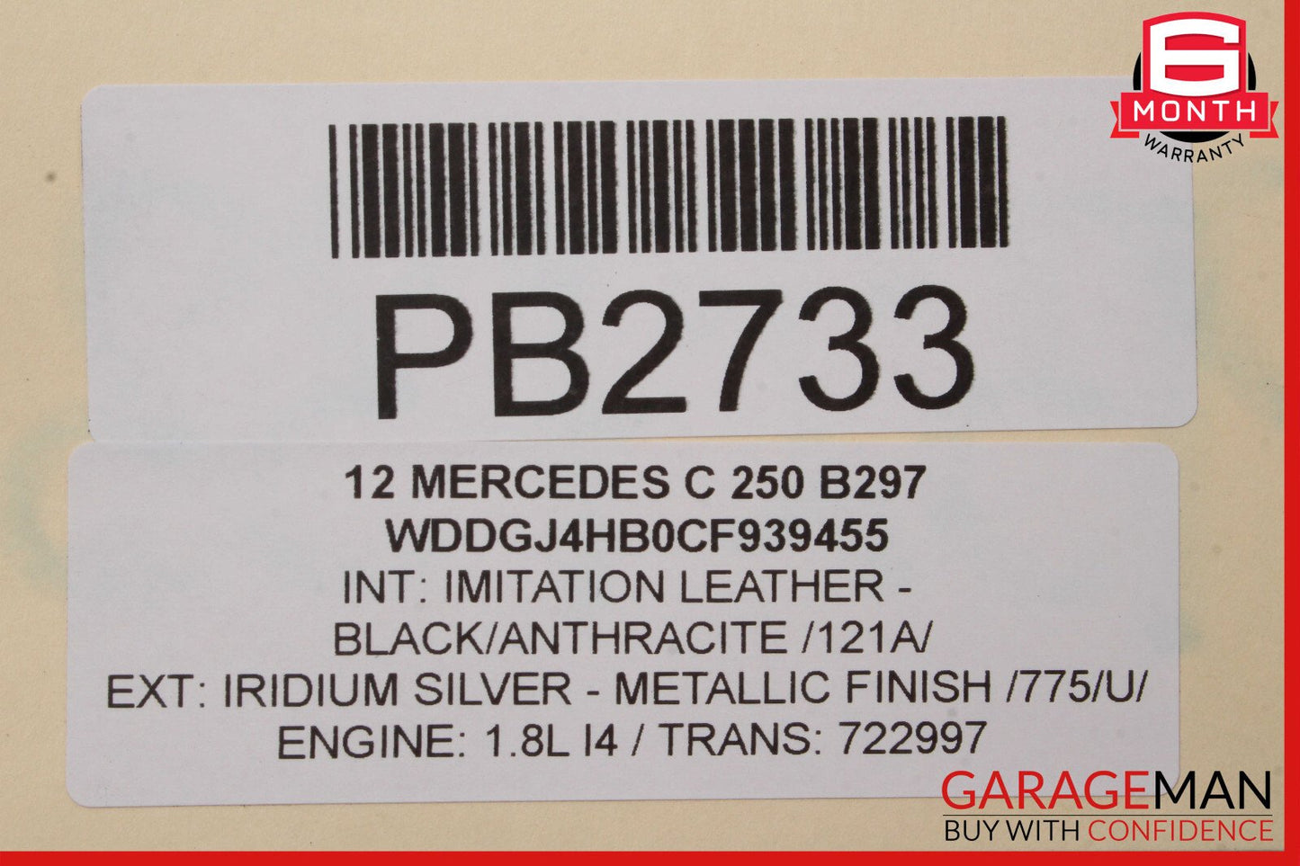 08-14 Mercedes W204 C300 C63 AMG Rear Sub Frame Subframe Engine Crossmember OEM