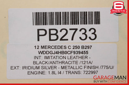 08-14 Mercedes W204 C300 C63 AMG Rear Sub Frame Subframe Engine Crossmember OEM