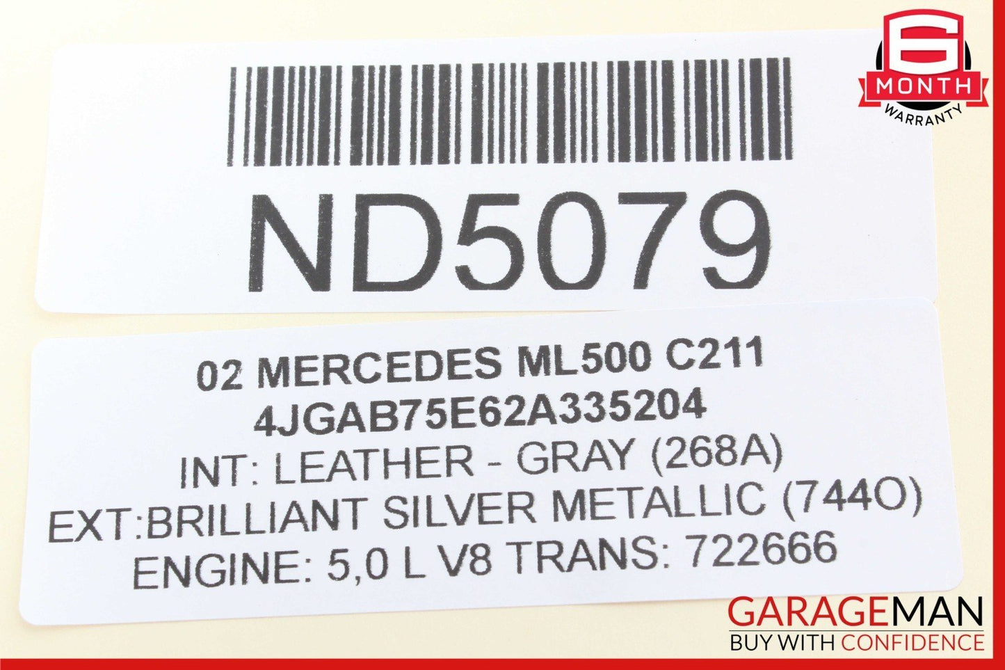 98-05 Mercedes W163 ML500 ML320 ML55 AMG Front Right / Left Seat Control Module