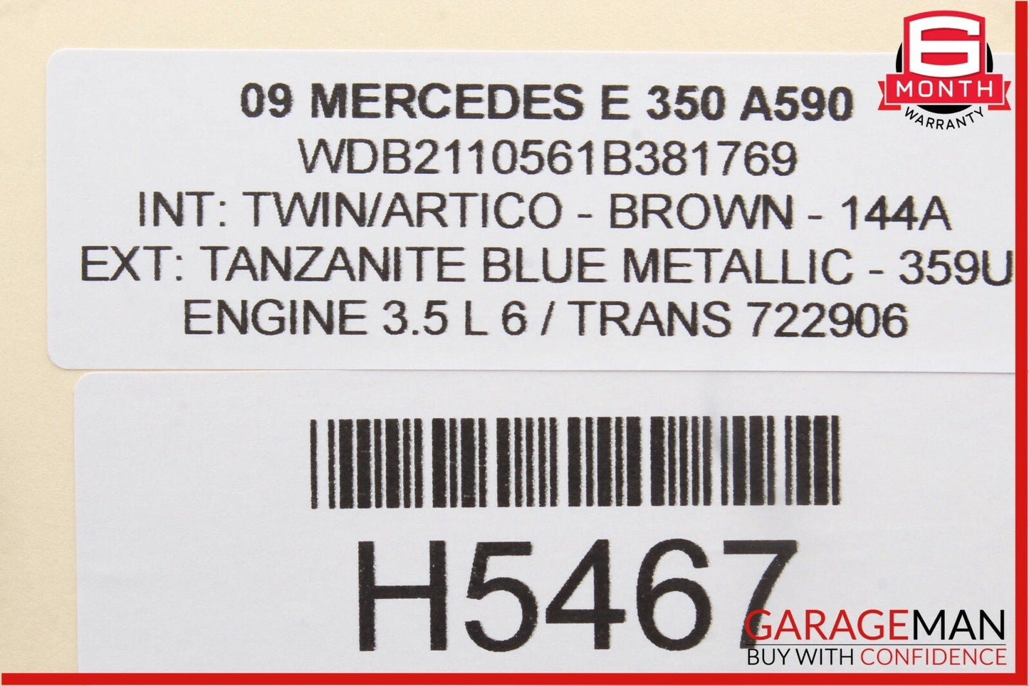 03-09 Mercedes W211 E350 E550 Front Left Driver Side Window Regulator Motor OEM