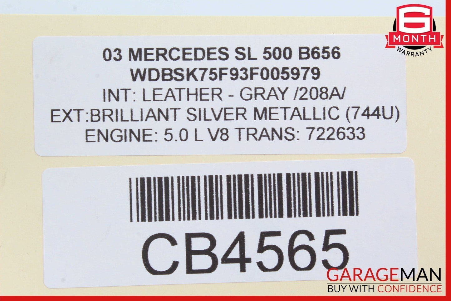 03-12 Mercedes SL550 CLS550 SL500 Rear Left / Right Thrust Lower Control Arm