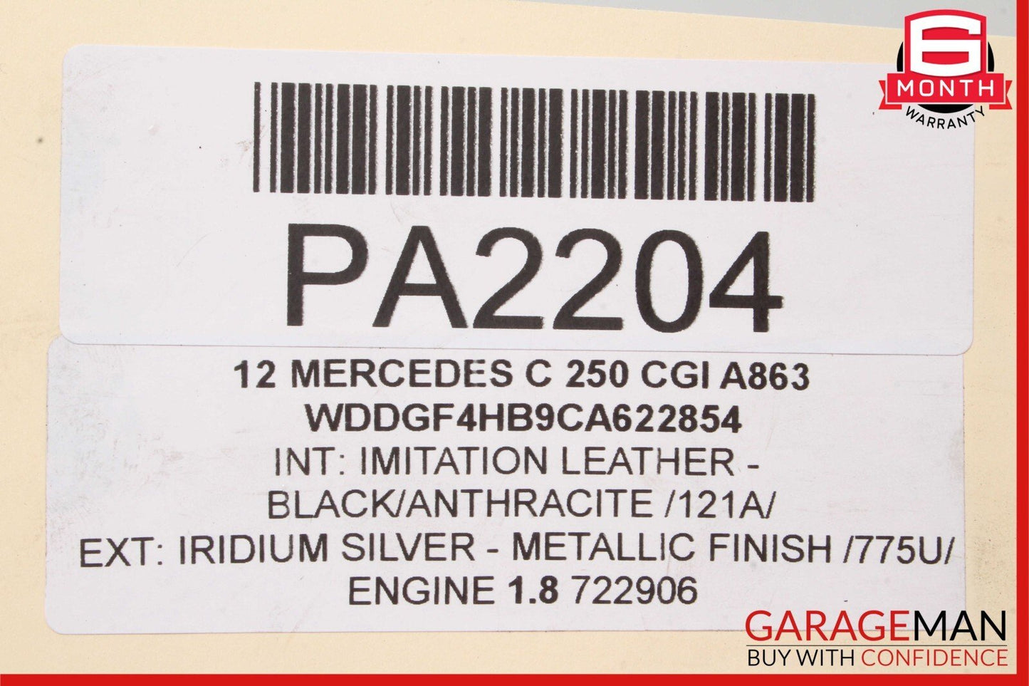 12-15 Mercedes C250 SLK250 7G Tronic Automatic Transmission 722.997 OEM 75k