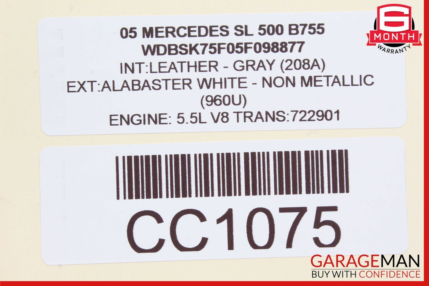 03-08 Mercedes R230 SL500 SL55 AMG Left Side Door Audio Sound Speaker Bose