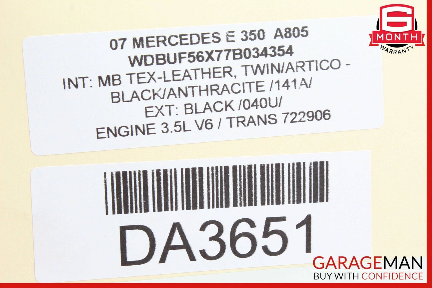03-09 Mercedes W211 E350 Front Right Side Window Regulator Motor OEM