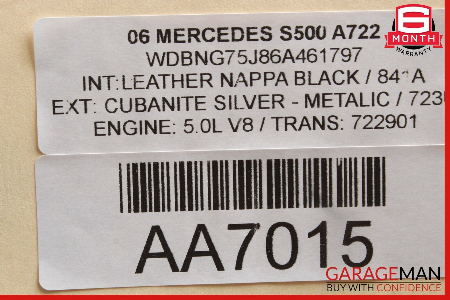 03-06 Mercedes S430 CL55 AMG Steering Column Control Switches Assembly Grey OEM