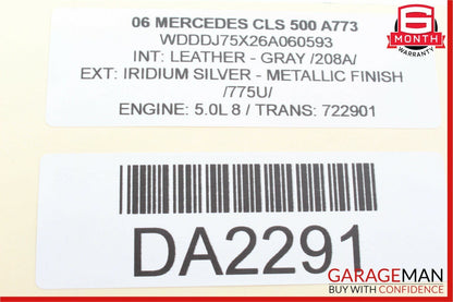 05-09 Mercedes CLS500 E350 E63 AMG Rear Door Keyless Go Entry Control Module OEM