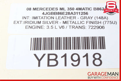 06-13 Mercedes W164 ML350 Front Right Side Exterior Door Handle OEM 1647601834