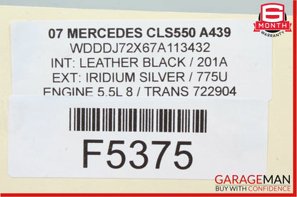 06-11 Mercedes W219 CLS550 Rear Right Side Door Window Regulator Motor Assembly
