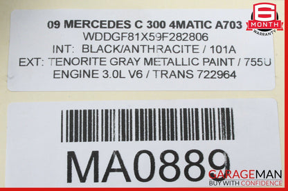 08-11 Mercedes W204 C300 Engine Radiator Cooling Fan Motor Assembly OEM