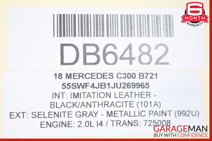 15-20 Mercedes W205 C300 Front Right Side Exterior Door Shell Selenite Grey OEM
