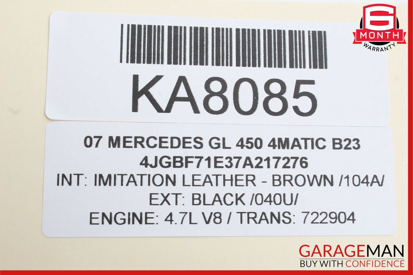 06-12 Mercedes X164 GL450 4Matic Front Right Side Exterior Door Handle Black OEM