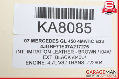 06-12 Mercedes X164 GL450 4Matic Front Right Side Exterior Door Handle Black OEM