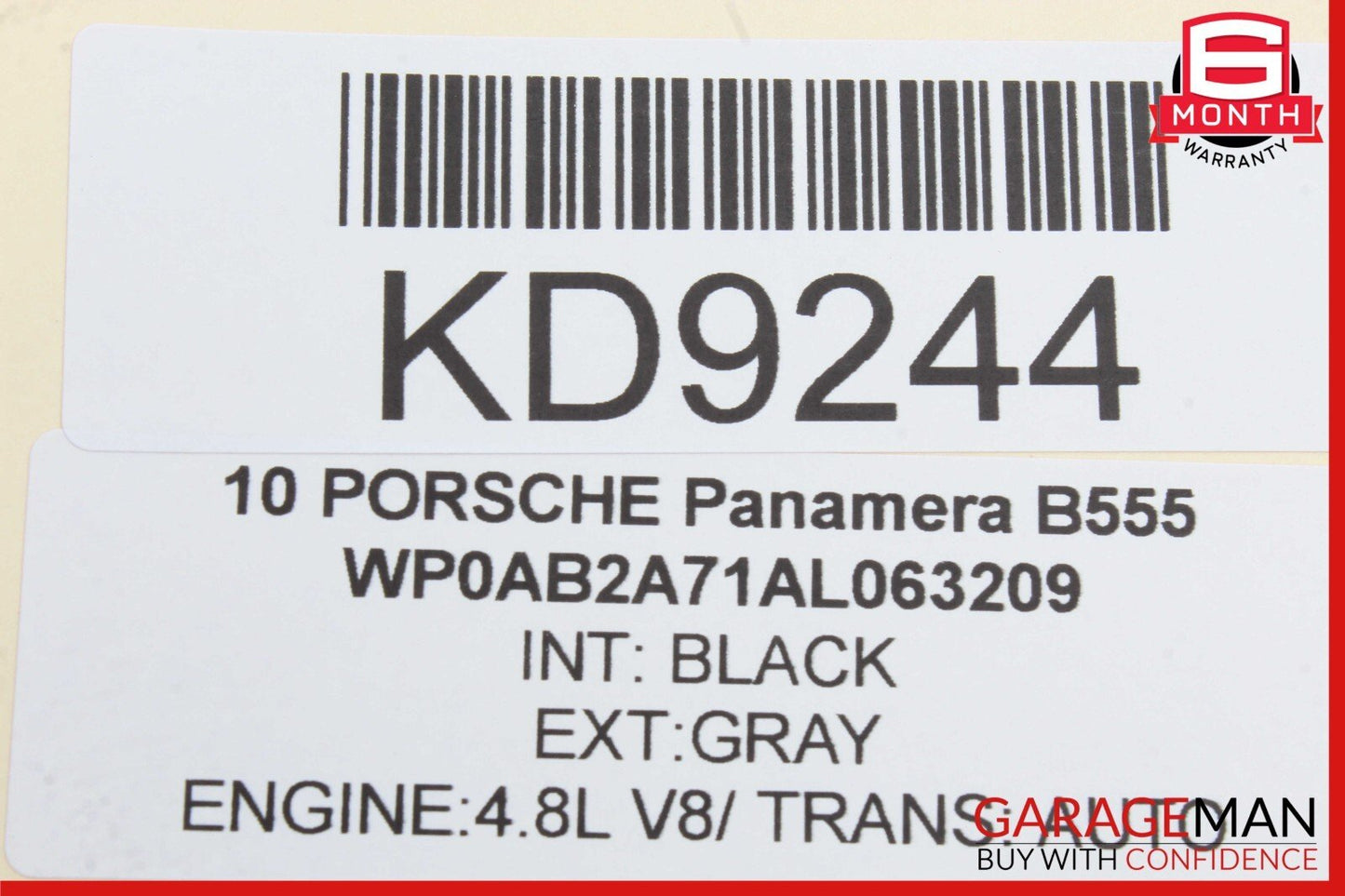 10-16 Porsche 970 Rear Center Console Trim Black 97055343500 OEM
