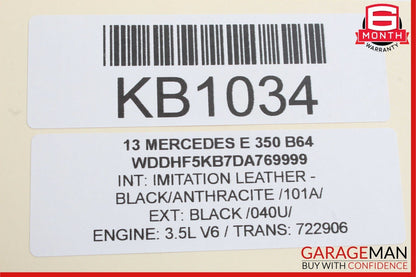 10-13 Mercedes W212 E350 E550 Rear Left Exterior Door Handle Assembly OEM