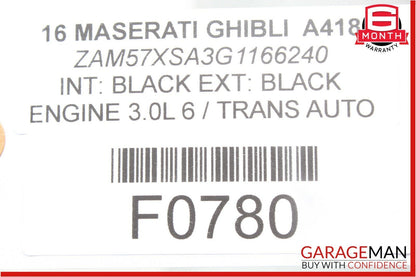 14-17 Maserati Ghibli Front Right Passenger Side Seatbelt Seat Belt Retractor