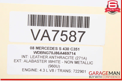 03-06 Mercedes W220 S430 S500 Center Dashboard Control Switch 2208217758 OEM