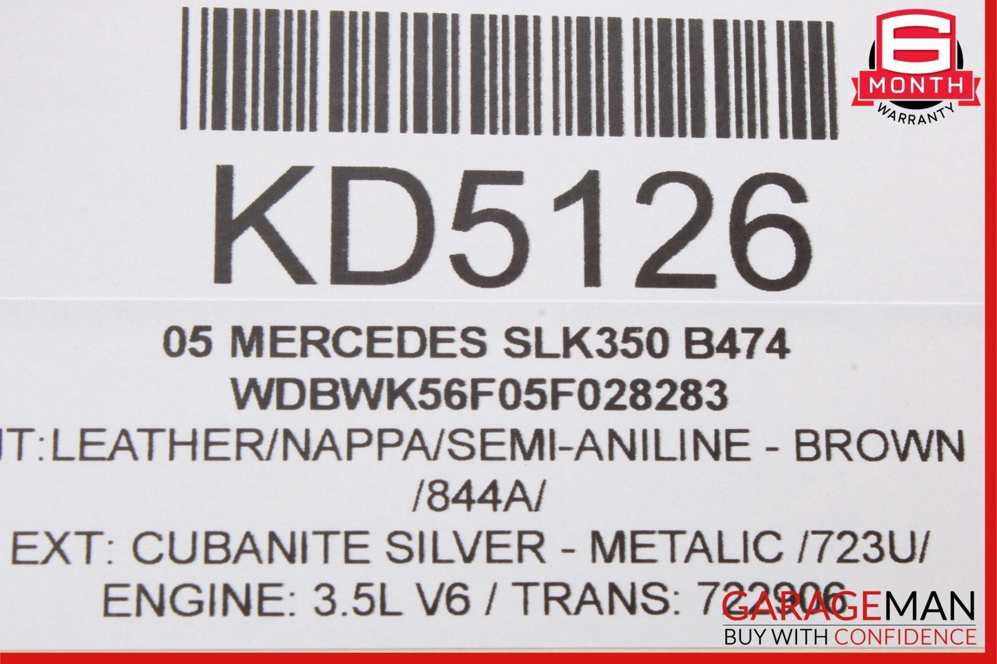 05-11 Mercedes R171 SLK280 SLK350 Front Overhead Reading Dome Light Lamp Assy