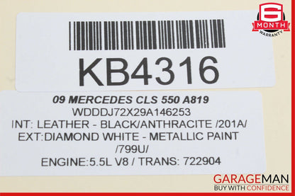 06-11 Mercedes W219 CLS550 CLS500 Rear Right Side Interior Door Panel OEM