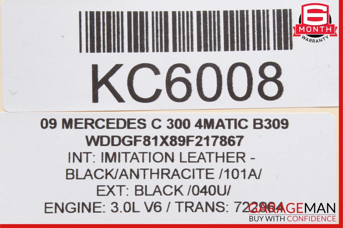 08-16 Mercedes W204 C300 GLK350 Rear Right Door Window Regulator Motor Unit OEM